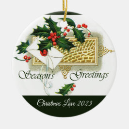 Enfeites de natal de Saudações Vintage Seasons