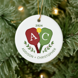Enfeites de natal de seleção de Casais personaliza