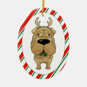 Enfeites de natal de Shar-Pei