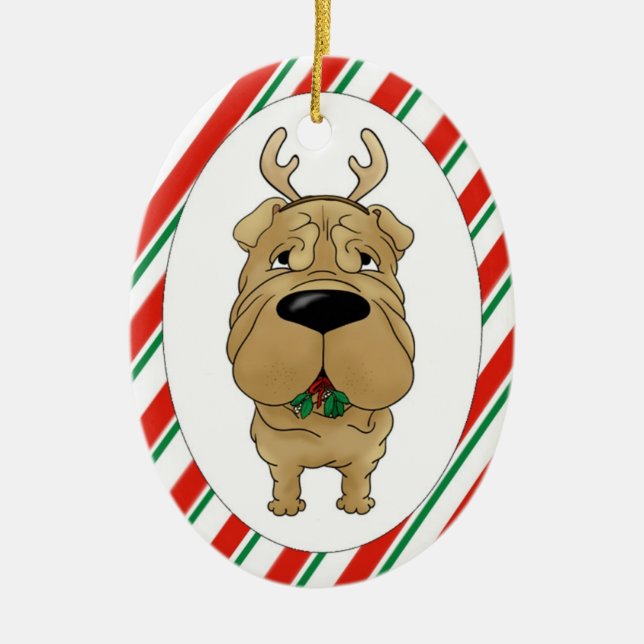Enfeites de natal de Shar-Pei (Frente)