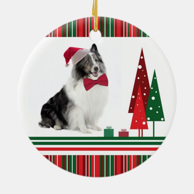 Enfeites de natal de Sheltie (Traseira)