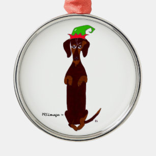 Enfeites de natal de Sidney do Dachshund