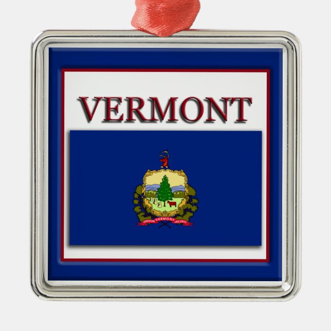 Enfeites de natal de Sinalizador do Estado Vermont (Frente)