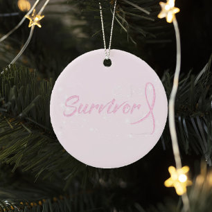 Enfeites de natal de Sobrevivência do Câncer da