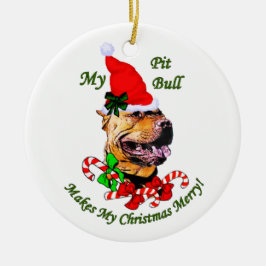 Enfeites de natal de Terrier Bull de Pit Bull Amer