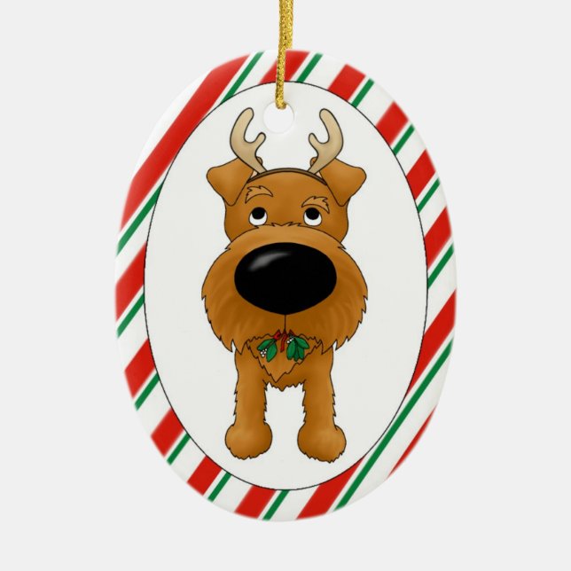 Enfeites de natal de Terrier irlandês (Frente)