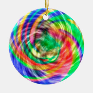 Enfeites de natal de Tie Dye Vibes Spiral