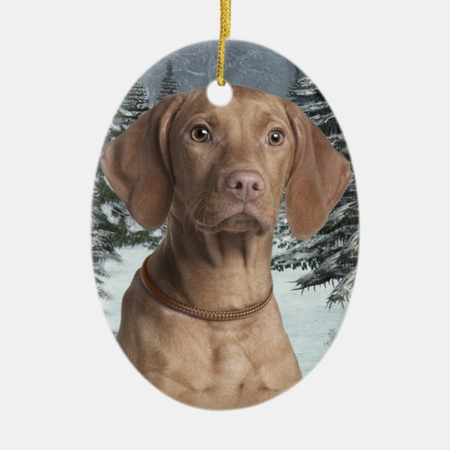 Enfeites de natal de Vizsla (Frente)
