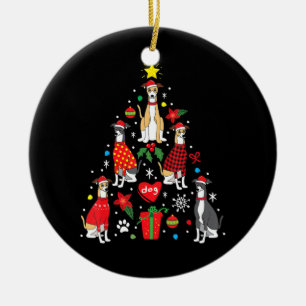 Enfeites de natal de Whippet Tree Engraçado Cacho