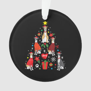 Enfeites de natal de Whippet Tree Engraçado Cacho