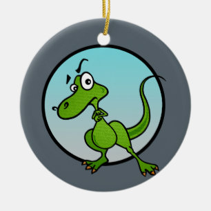 ENFEITES DE NATAL DINOSSAUR DE ESTILO DE CARTÃO FU