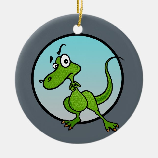 ENFEITES DE NATAL DINOSSAUR DE ESTILO DE CARTÃO FU (Frente)