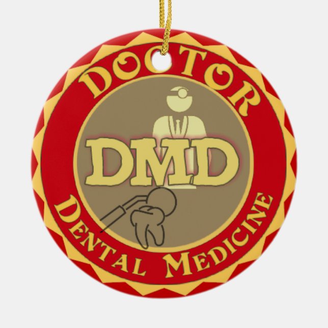 Enfeites de natal DMD - MÉDICO DO MEDICAMENTO DENT (Frente)