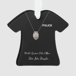 Enfeites de natal do agente da polícia