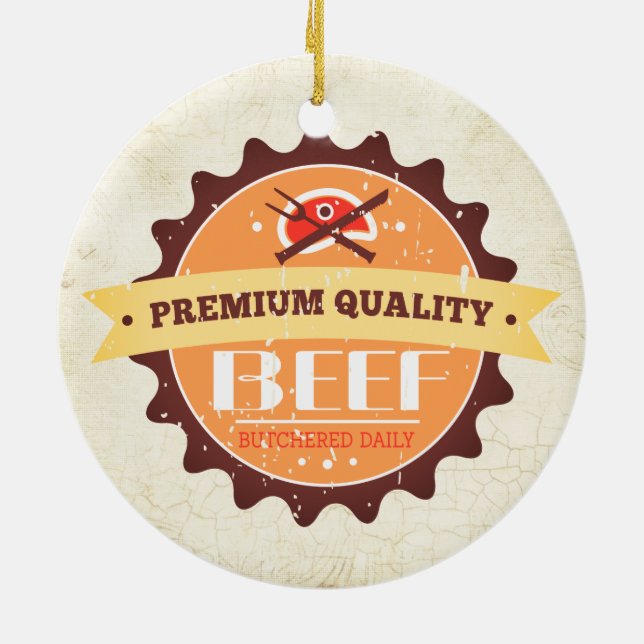 enfeites de natal do amante da carne de carniceiro (Traseira)