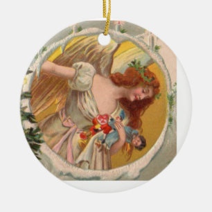 Enfeites de natal do anjo do Victorian