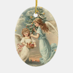 Enfeites de natal do anjo do vintage