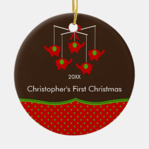 Enfeites de natal do bebê móvel do elefante os