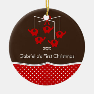 Enfeites de natal do bebê móvel do elefante os