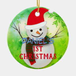 Enfeites de natal do bebê personalizado do boneco