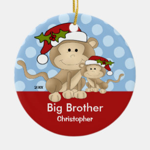Enfeites de natal do big brother do macaco do
