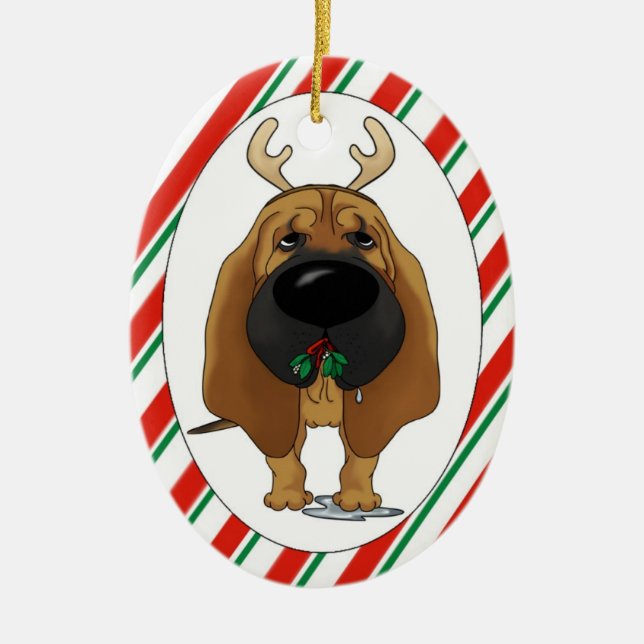 Enfeites de natal do Bloodhound (Frente)