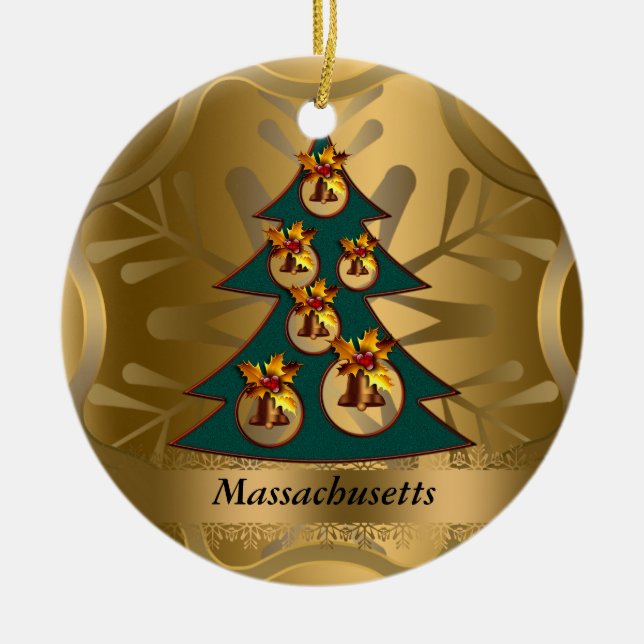 Enfeites de natal do Estado de Massachusetts (Frente)
