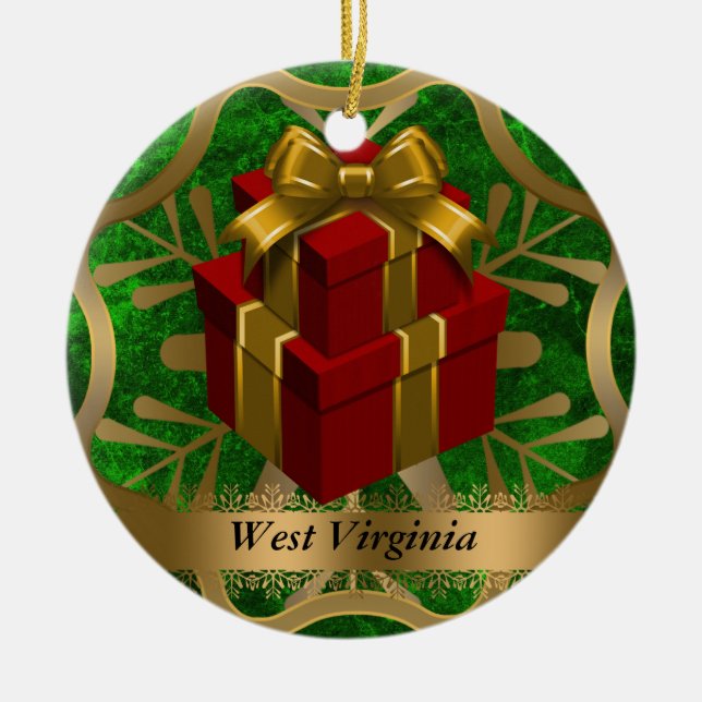 Enfeites de natal do estado de West Virginia (Frente)