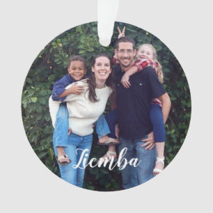 Enfeites de natal do feriado da foto de família