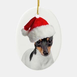 Enfeites de natal do Fox Terrier do brinquedo