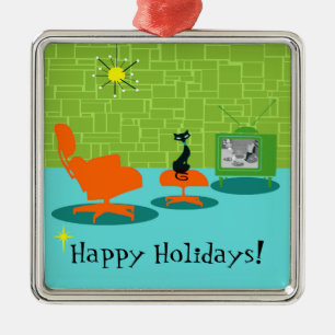 Enfeites de natal do Gatinho de Idade do Espaço R