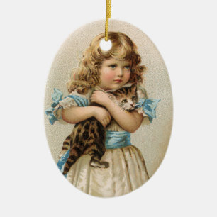Enfeites de natal do gato do Victorian