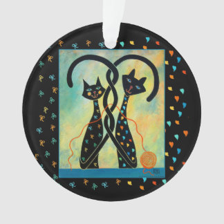 Enfeites de natal do gato preto