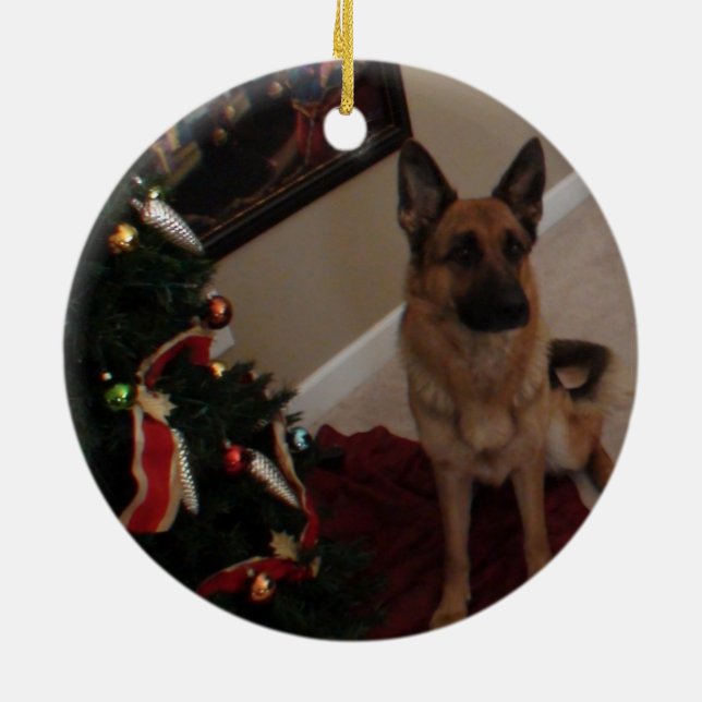 Enfeites de natal do german shepherd (Traseira)