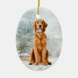 Enfeites de natal do golden retriever