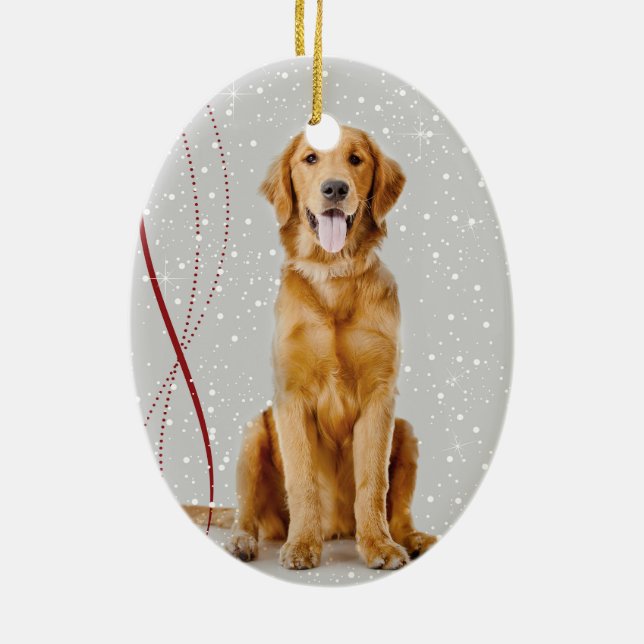 Enfeites de natal do golden retriever (Verso)
