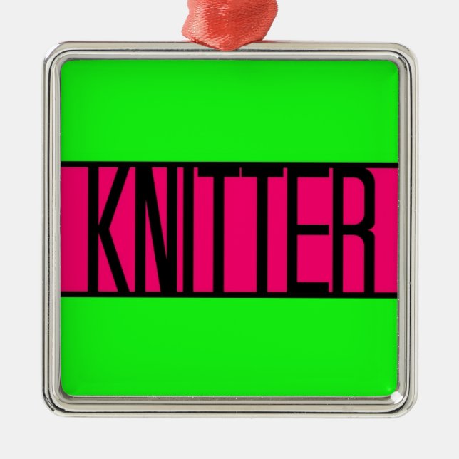 Enfeites de natal do Knitter (Frente)