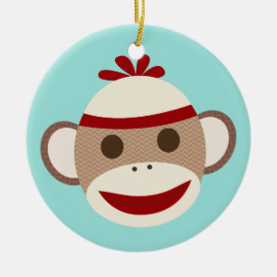 Enfeites de natal do macaco da peúga
