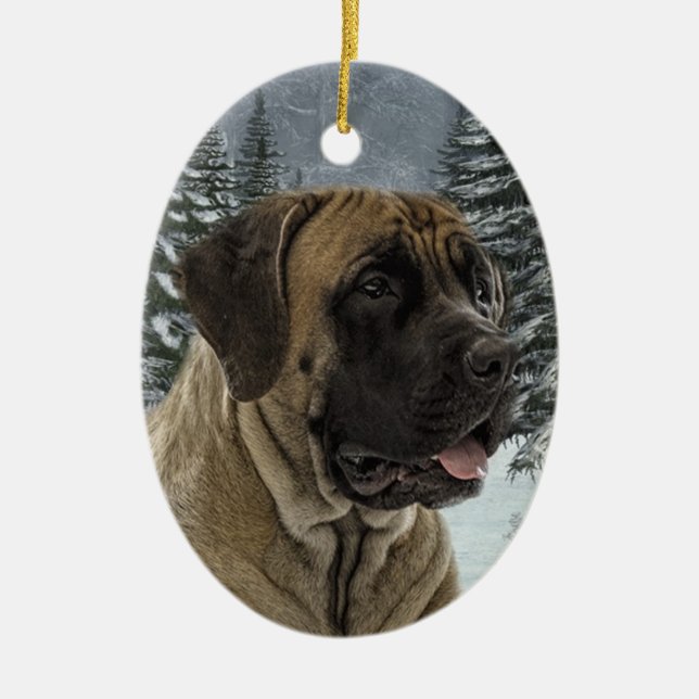 Enfeites de natal do Mastiff (Frente)