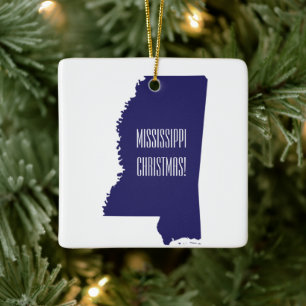 Enfeites de natal do Mississippi Personalizado