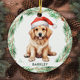 Enfeites de natal do ouro Retriever
