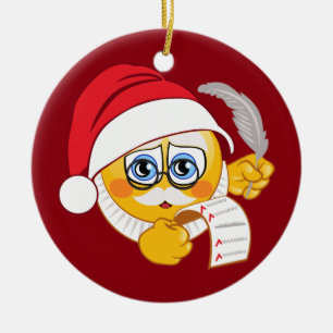 Enfeites de natal do papai noel de Emoji