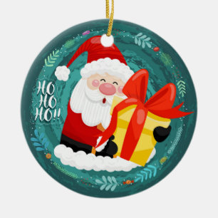 Enfeites de natal do Papai Noel - Ho Ho Ho Gift