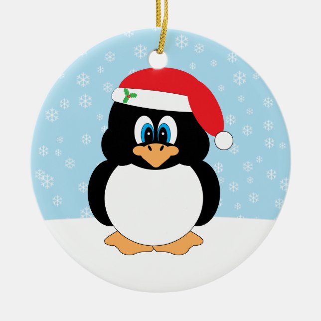 Enfeites de natal do pinguim (Frente)