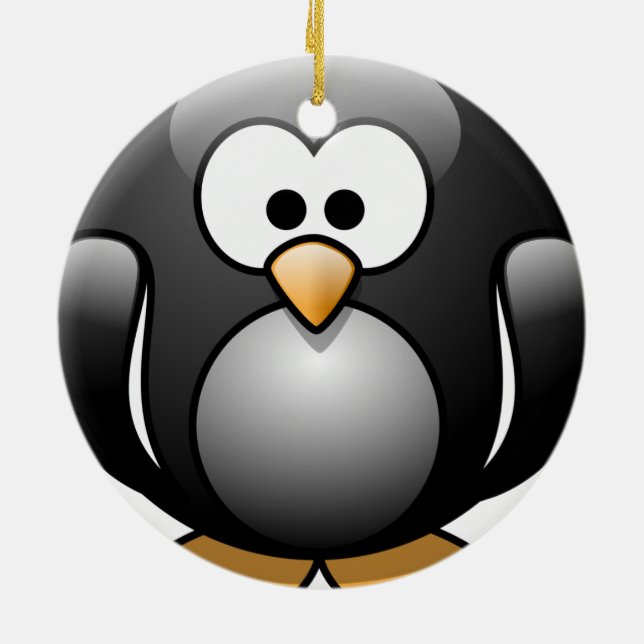 Enfeites de natal do pinguim (Traseira)