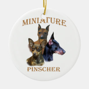Enfeites de natal do Pinscher diminuto