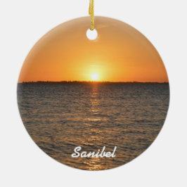 Enfeites de natal do por do sol da ilha de Sanibel