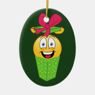 Enfeites de natal do presente de Emoji
