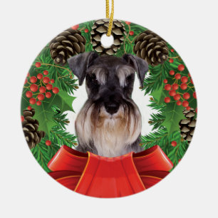 Enfeites de natal do Schnauzer diminuto