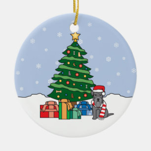 Enfeites de natal do Schnauzer diminuto